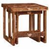 Nesting Tables Set of 2 46 X 46 X 45 Cm Solid Upcycled Wood