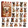 Acrylic Collectible Toys 2026 Dog Christmas Advent Calendar, 24-Day Ornament Set with Mini Puppy New Year Celebration Gift Figures, 2D