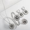 2026 Necklace Jewelry Set Light Luxury Zircon 4-piece Jewelry European and American Premium Sense Set Women