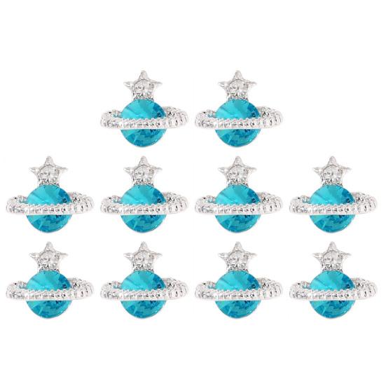 

10 шт., визуальный декор для ногтей, планета, сердце, 3D арт-дизайн, потрясающий эффект, блестящие стразы для ногтей X