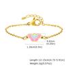 Rockyu Allure Gold Stainless Steel Bracelet with Butterfly Cute Baby Gift for Birthday Kindergarten Entry Stylish Accessory Kids' Charm, Adjustable,