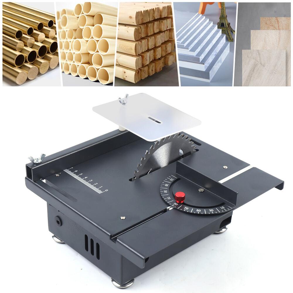 24V Mini Table Saw Electric DIY Double Label Woodworking Model Cutting Bench Saw 7200RPM Anti-slip for Cutting Models/solid Wood