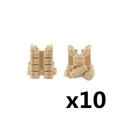 MOC US Soldiers Figure Vest Building Blocks Military Tactical Armor Army Bricks Weapons Accessories Toy Children J023