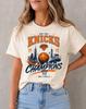 New York Knicks Champions Basketball Graphic Tee, Vintage NYC Skyline Fan Shirt