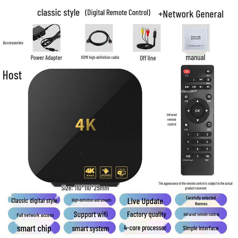 4K HD Smart Dual-Band 5G Set-Top Box with Universal Screen Mirroring