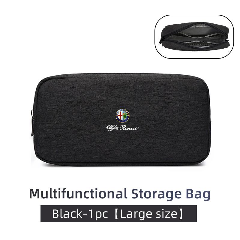 Car Stickers For Alfa Romeo Car USB Storage Bag Cable Organiser Digital Products Waterproof Organizer For Alfa Romeo GT Stelvio