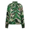 Biba Womens/Ladies Banana Leaf Satin Ruffle Neck Blouse