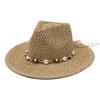 New Natural Handmade Shell Cowboy Hat Women's Sunscreen Sun Hat Outdoor Travel Visor Beach Hat