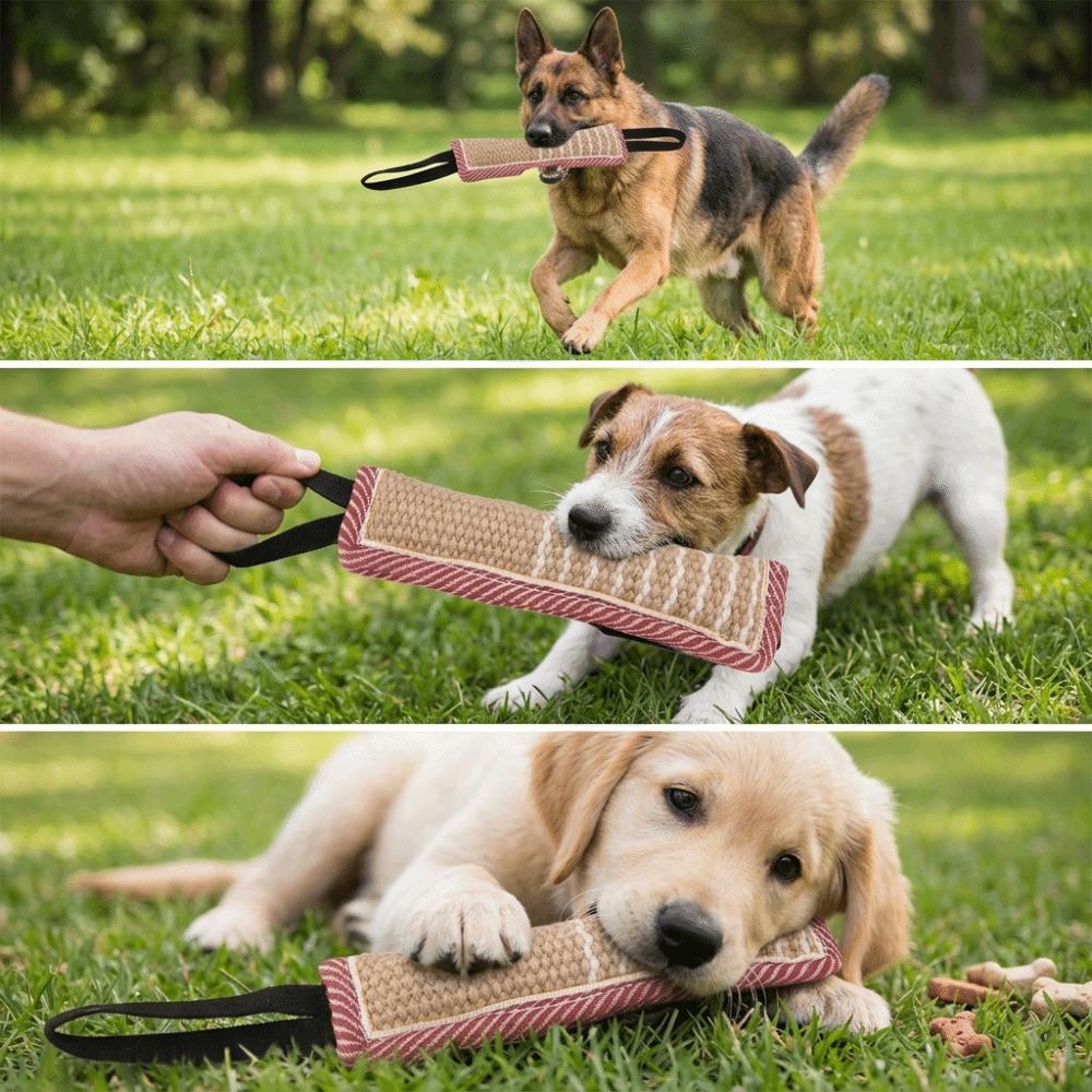 Woven Fiber Dog Training Stick Tough Texture Dog Molar Stick Dog Tug Stick Dog Training