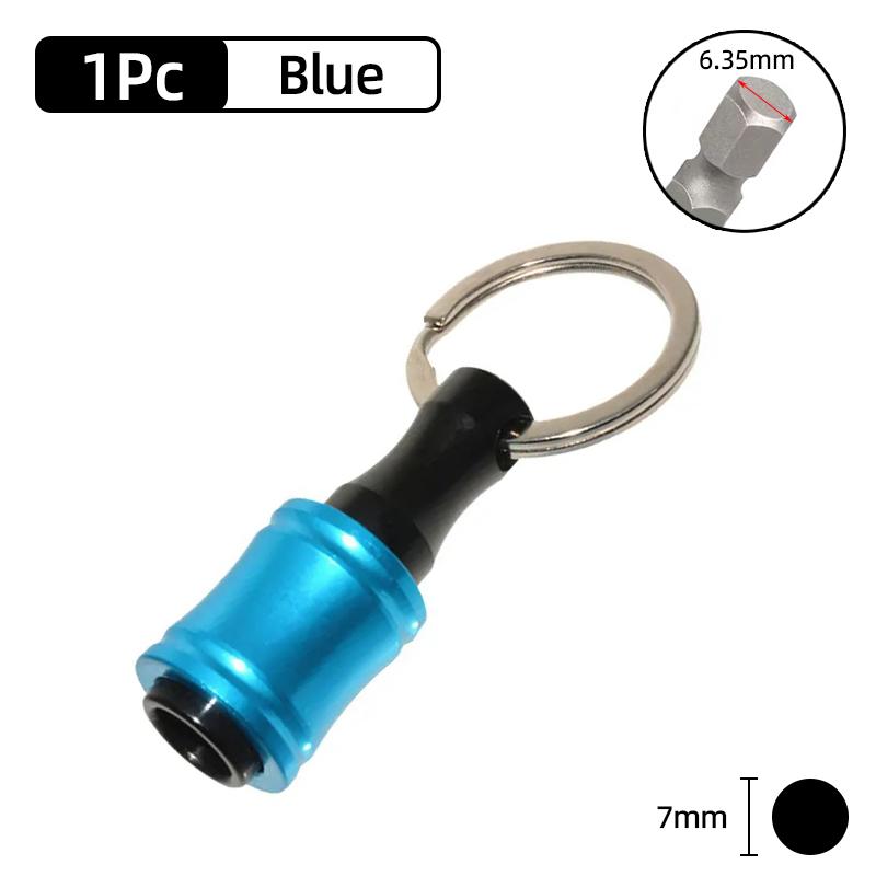 Schraubendreher-Bit-Halter 1/4 Zoll Sechskantschaft Verlängerungsstange Schnellwechsel Aluminiumlegierung Schlüsselanhänger Bohrer Schraubenadapter Handwerkzeug