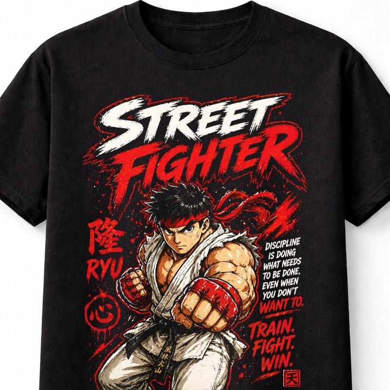Street Fighter Ryu Retro Arcade Gaming Graphic Unisex TShirt