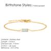 eManco Personalized Minimalist Birthstone Bracelet Stainless Steel PVD Gold Color Women's Birthday Gifts Daily Wear Celebrations