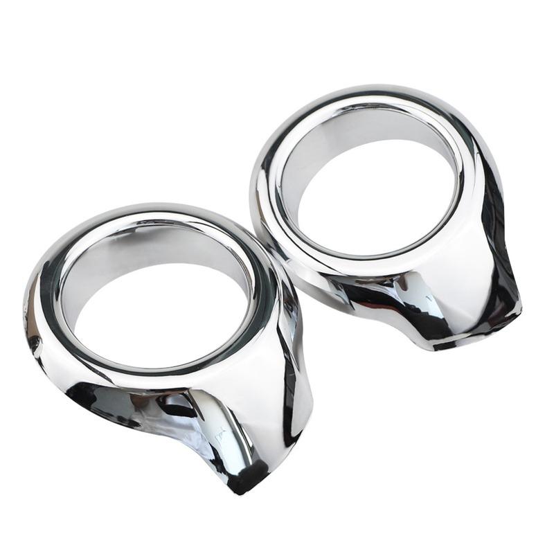 

Round Front Fog Light Trim Frame Compatible with Ford 2013 - 2017 Ecosport Exterior Decoration Modification Auto Accessories plating