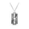 1pz Collana Lama Rock Band Portachiavi Rasoio Creativo Stile Gotico Punk Accessorio Unisex