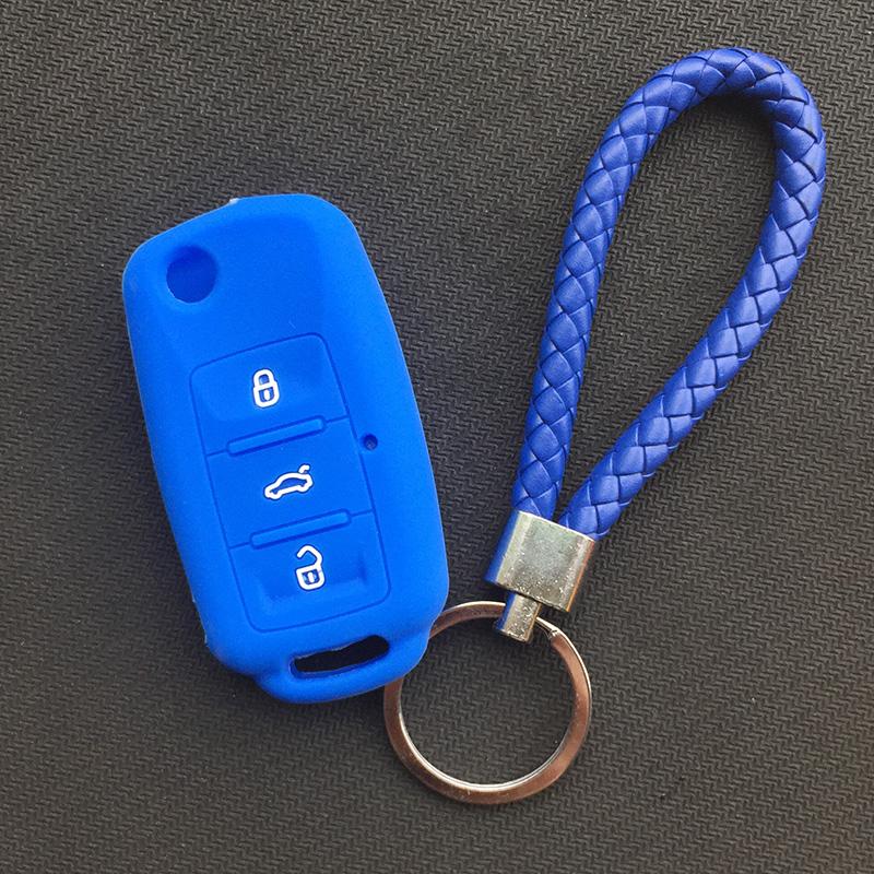 Silicone Car Key Cover Case for VW Volkswagen polo passat b5 Tiguan Golf T4 for Seat Leon Altea Ateca For Skoda Octavia Superb
