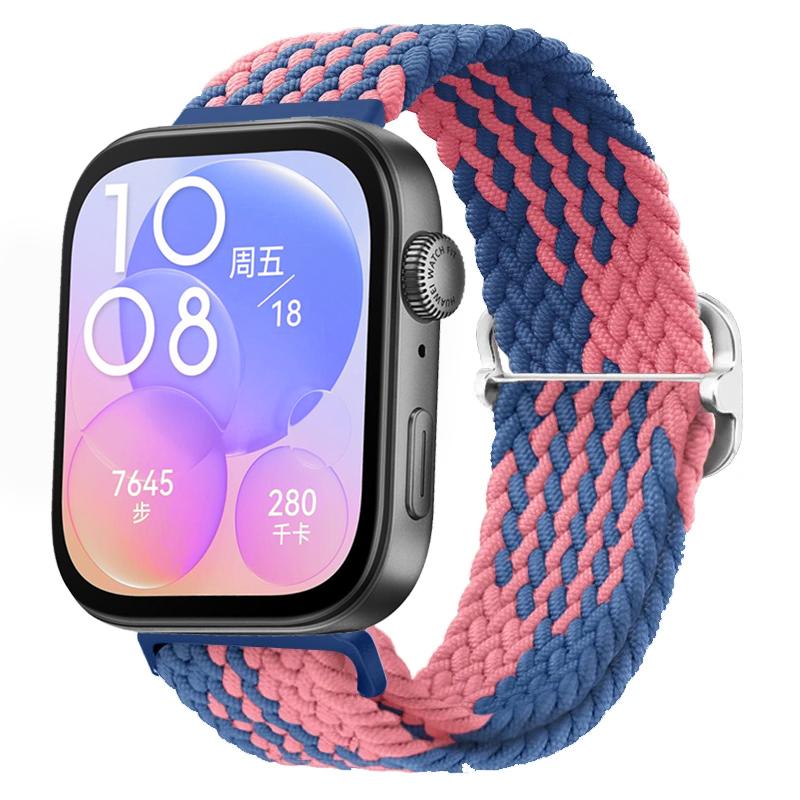 Gevlochten Nylon Lusband voor Huawei Watch Fit 4/3 Verstelbare Elasticiteit Armband Polsband Huawei Watch Fit 4/4 Pro Accessoires