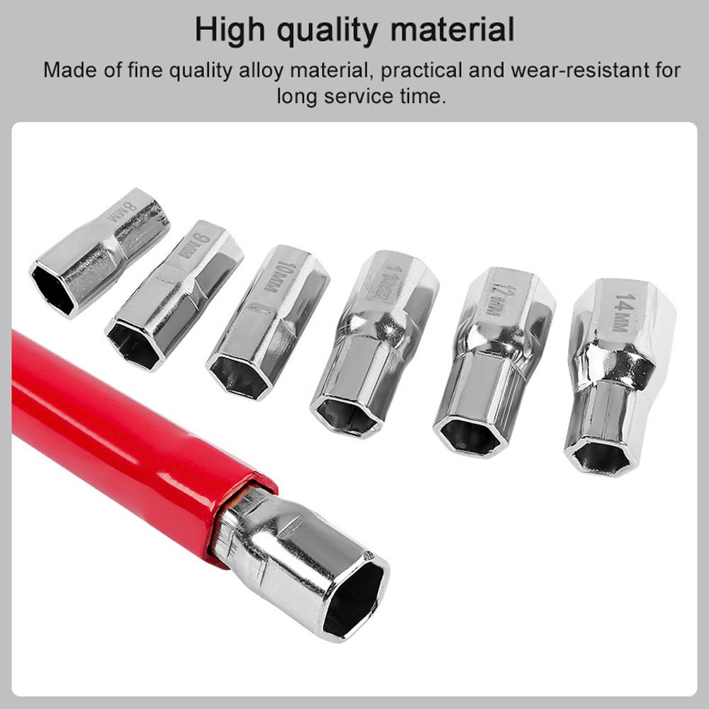 Home Kitchen Bathroom Sink Wrench Faucet Valves Installation and Disassemble Wrench Set WaterPipe Spanner Wrench Socket Kit Hand