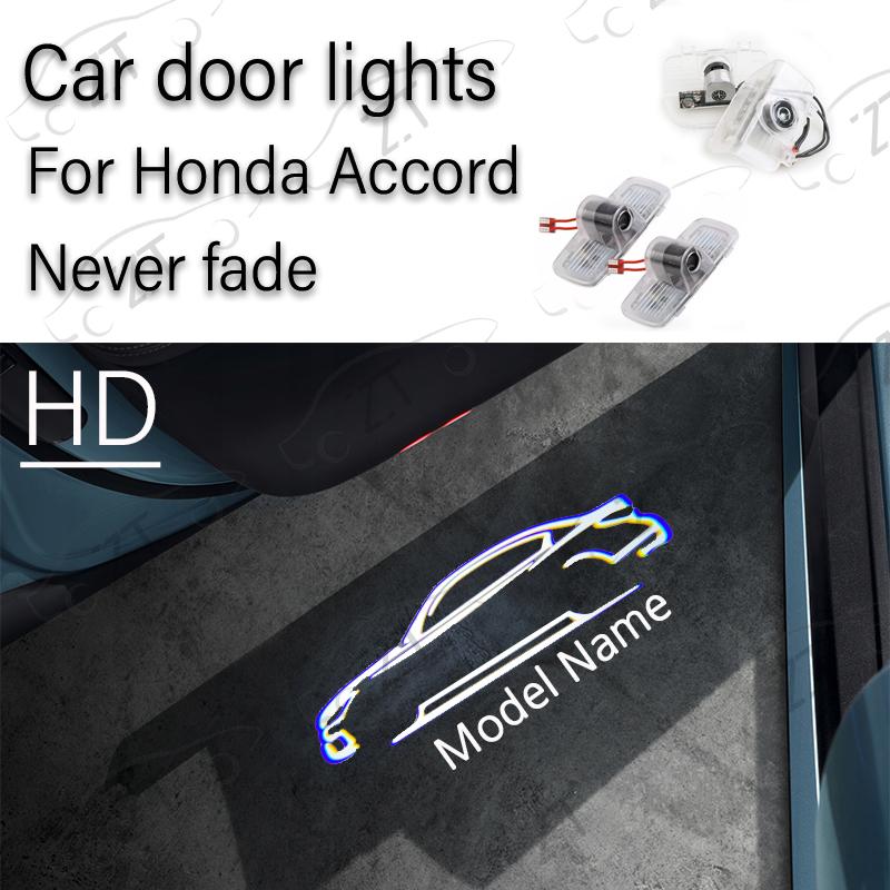 For Accord 7th 8th 9th 10th HD Glass Lens Car Door Light Laser Decor Projection Lamp Never Fade Car Accessories