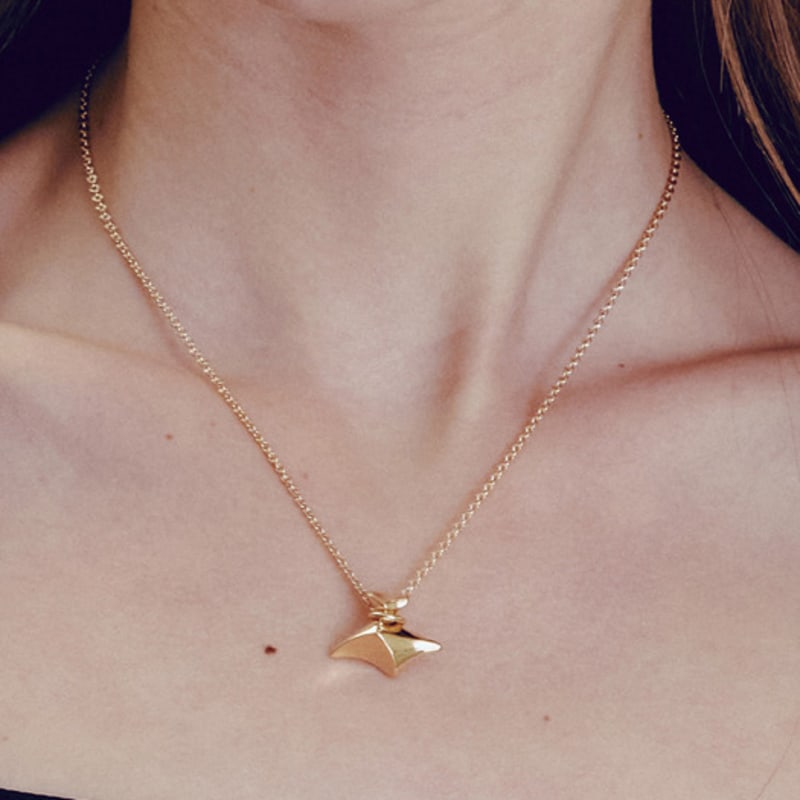 YUSOWA TWIN BARCHAN NECKLACE (GOLD)