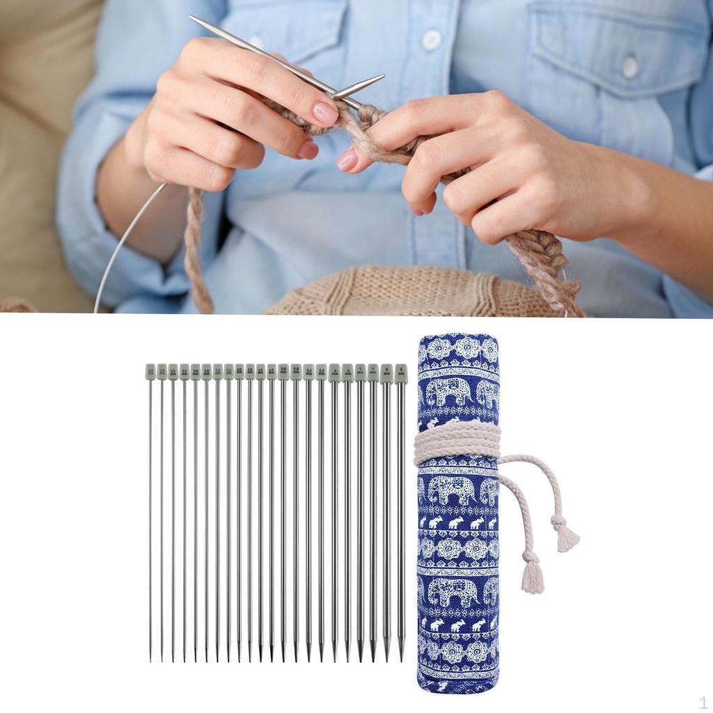 22x Knitting Pins Set 11 Pairs for Handmade DIY Carpet Hat Elephant
