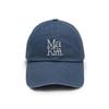 [Matinkim] BLOCK LOGO BALL CAP IN SMOKE BLUE