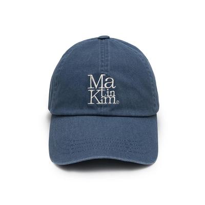[Matinkim] BLOCK LOGO BALL CAP IN SMOKE BLUE