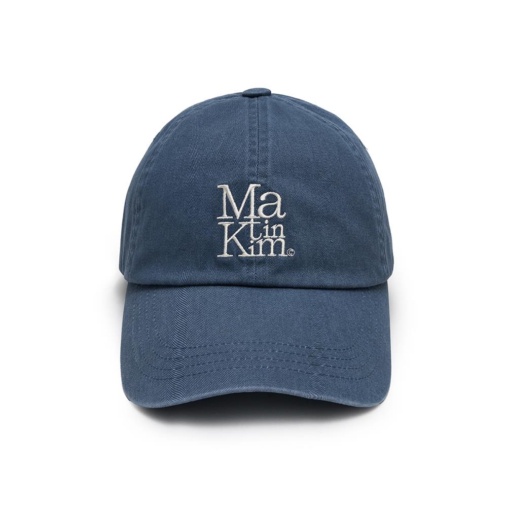 [Matinkim] BLOCK LOGO BALL CAP IN SMOKE BLUE FREE