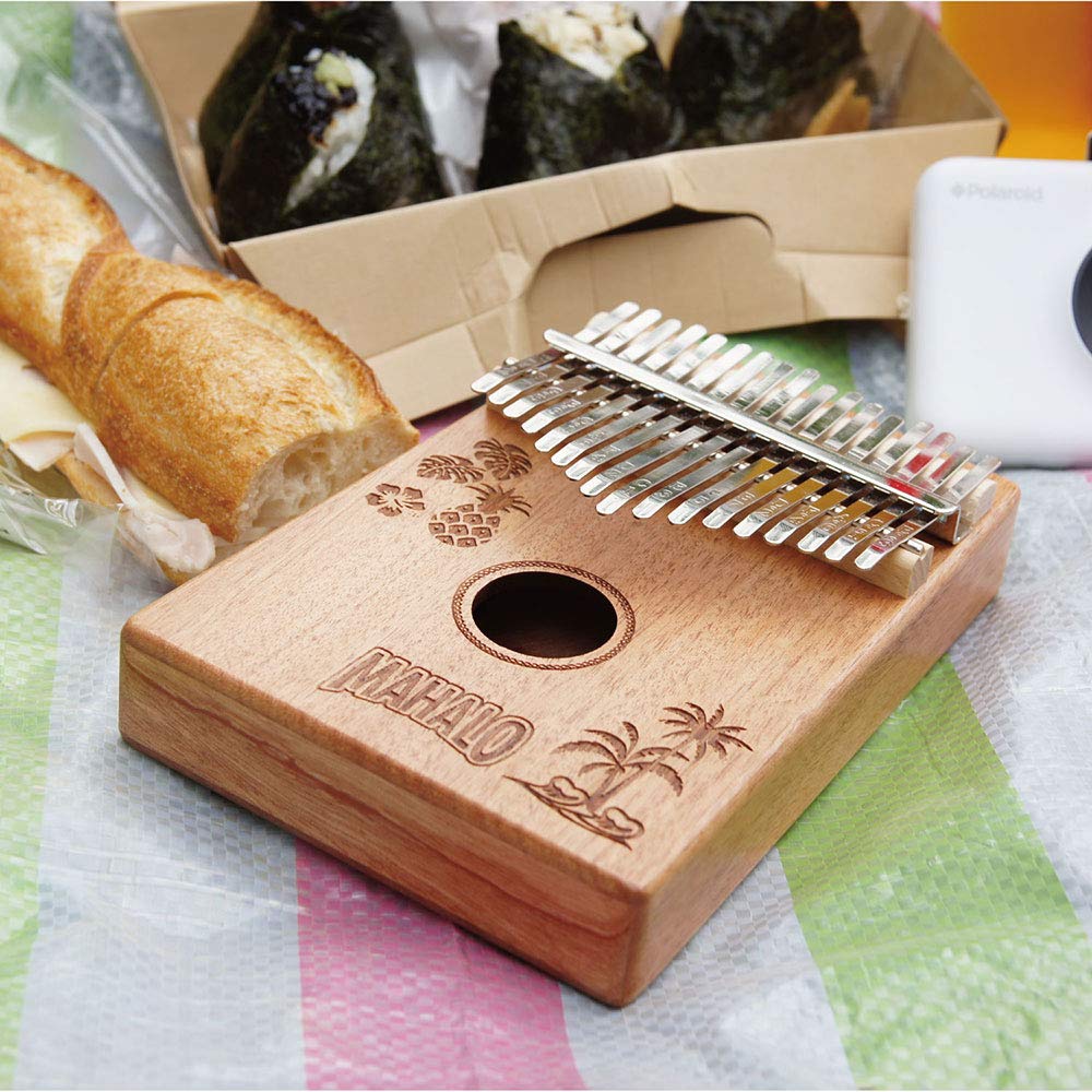 MAHALO Kalimba Daumenklavier 17 Tasten Hawaiianisches Design HWI M-KALIMBA