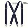 Heavy Duty Y-Back Suspenders Adjustable Elastic Straps Strong Clips Hiking Back Braces Men Women Outdoor Sport Camp Travel Brace