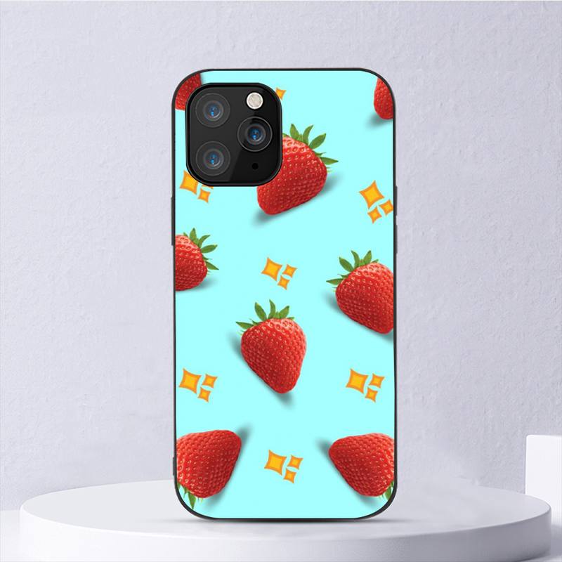 Lovely Strawberry Phone Case For Iphone 11 12 Mini 13 14 Pro Xs Max X 8 7 6s Plus 5 Se Xr Shell