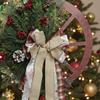 Outdoor Yard Decoration Set 40x45cm Christmas Swag Wreath Vintage Wood Fall Garland Red Wagon Wheel Garlands for Holiday Party