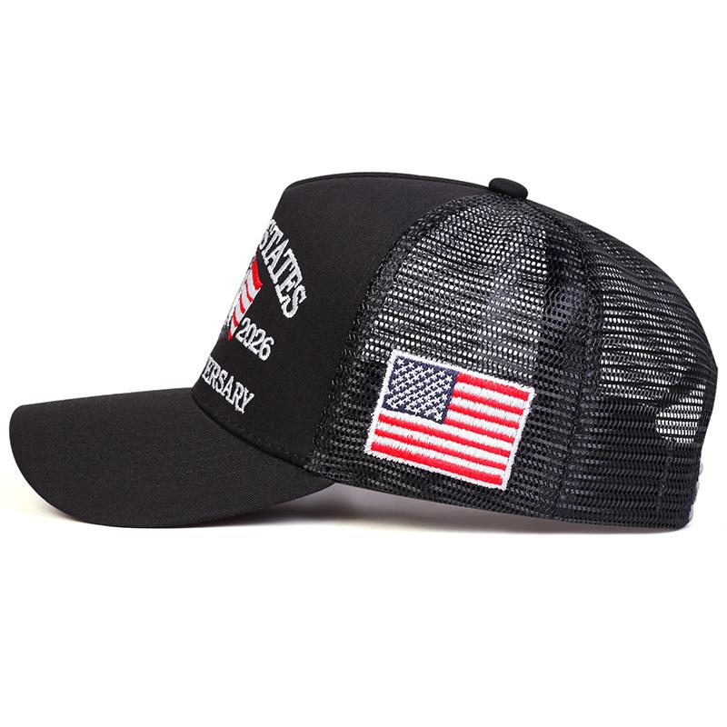 Unisex American Flag Embroidery Baseball Net Caps Spring Summer Outdoor Adjustable Casual Hats Sunscreen Hat Sports Cap