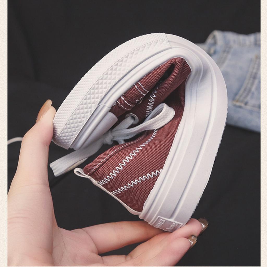 Bear Canvas Shoes Women's Spring and Autumn White Shoes Versatile Student Casual Shoes Sneakers