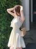French Lady Irregular Waistless Chiffon Dress With Halter Neck For Summer Fashion