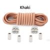 1Pair/2Pair New Metal Buckle Laces Unisex Quick-On/Off Shoelaces Oval Elastic Shoelace for Sneakers and Boots