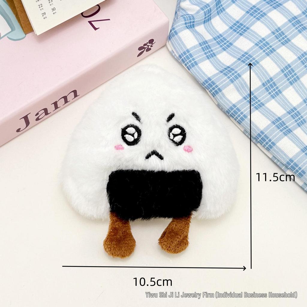 Cute Cartoon Cheese Toast Plush Pendant & Egg Doll Brooch for DIY Clothing, Shoes, and Socks Accessories.