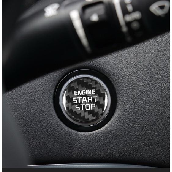 Real Hard Carbon Fiber Start Stop Button Cover Trim For Kia Stinger 2018-
