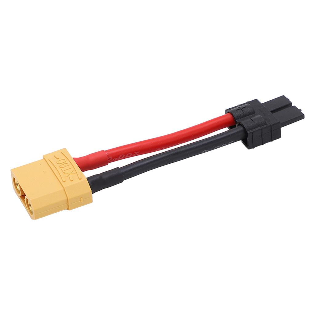 RC Connector XT90 Cable 12AWG Approx 3.90in Safe Stable Durable Plastic Copper Soft Silicone Male to XT90 Female