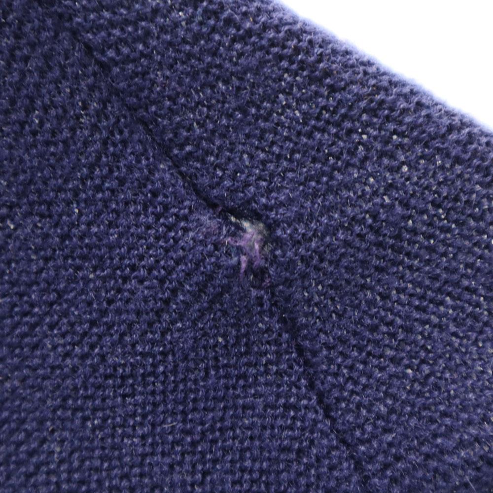 Lacoste 70s 80s Vintage Long Sleeve V Neck Knit Cardigan Navy Men's Used
