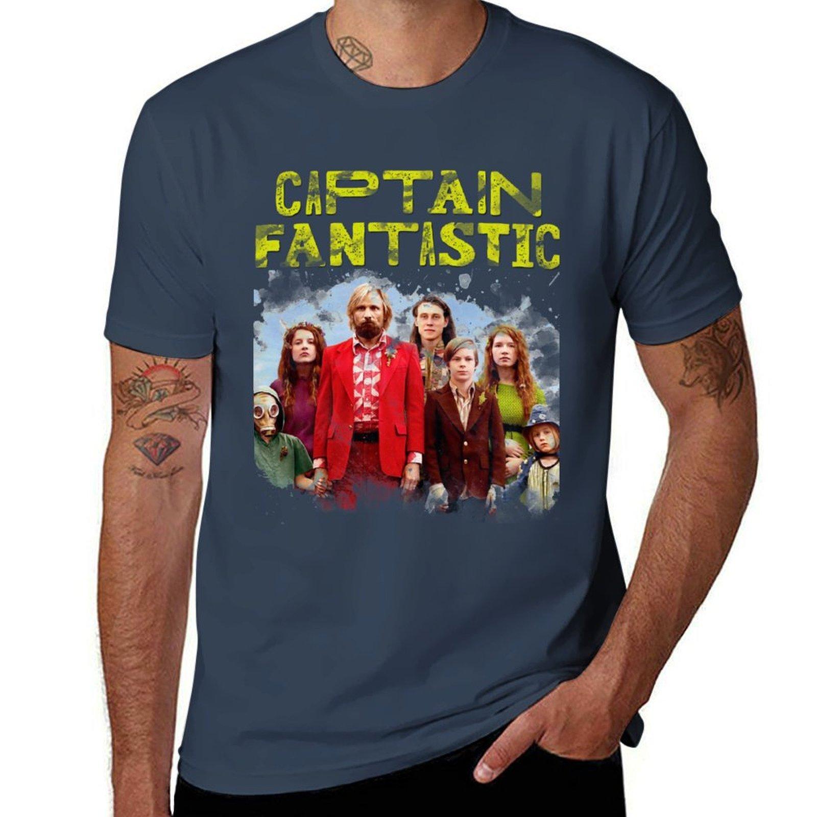 Captain Fantastic movie poster in Watercolor style T-Shirt funny t shirts dark humor T-Shirt S