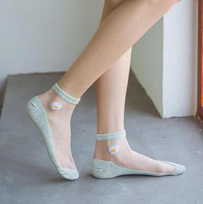 Women's Socks Cotton Sole Stockings Spring and Summer Mid-tube Short Stockings Wicking Sweat Non-slip Socks Women's Stockings & Hosiery