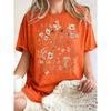 T-shirt da Donna con Stampa di Bellissimi Grappoli di Fiori Estate Oversize Manica Corta Girocollo Magliette in Cotone Y2K Top Sportivi Donna