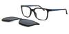 Clip On SqUare Black SmartbUy collectiOn Briggs With Clip On U 0302 24m fashiOn Unisex Eyeglasses