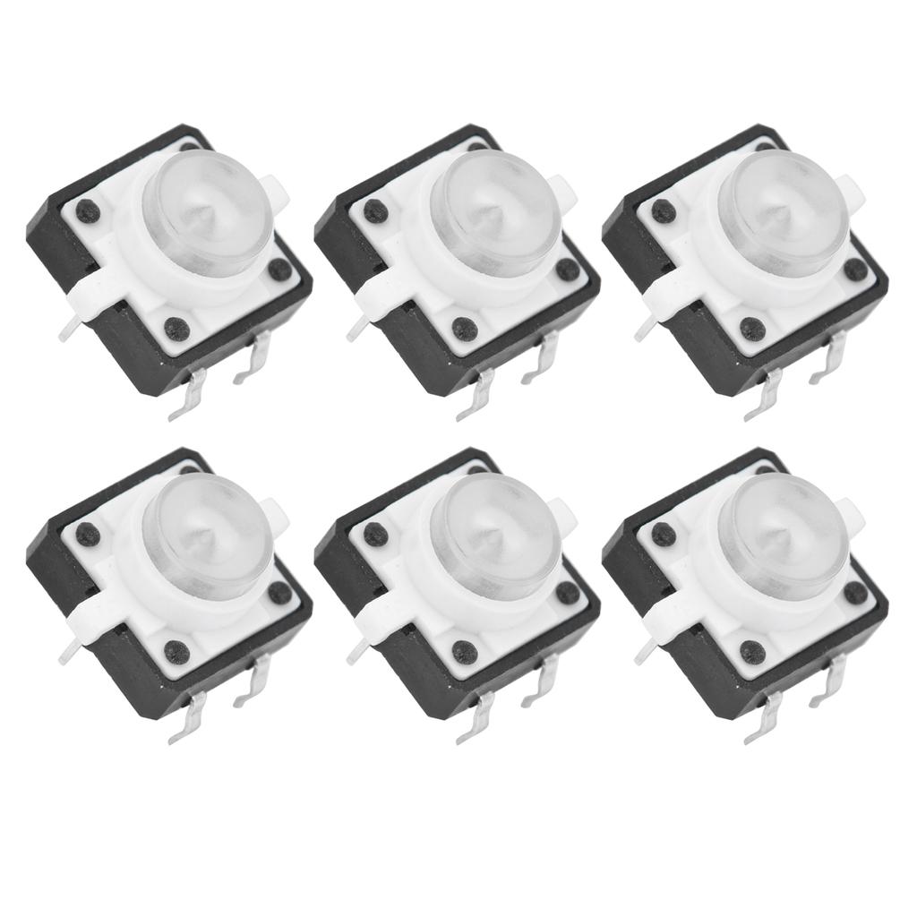 20PCS 12x12x7.3mm Tactile Push Button Switch LED Momentary Tactile Push Button SwitchWhite