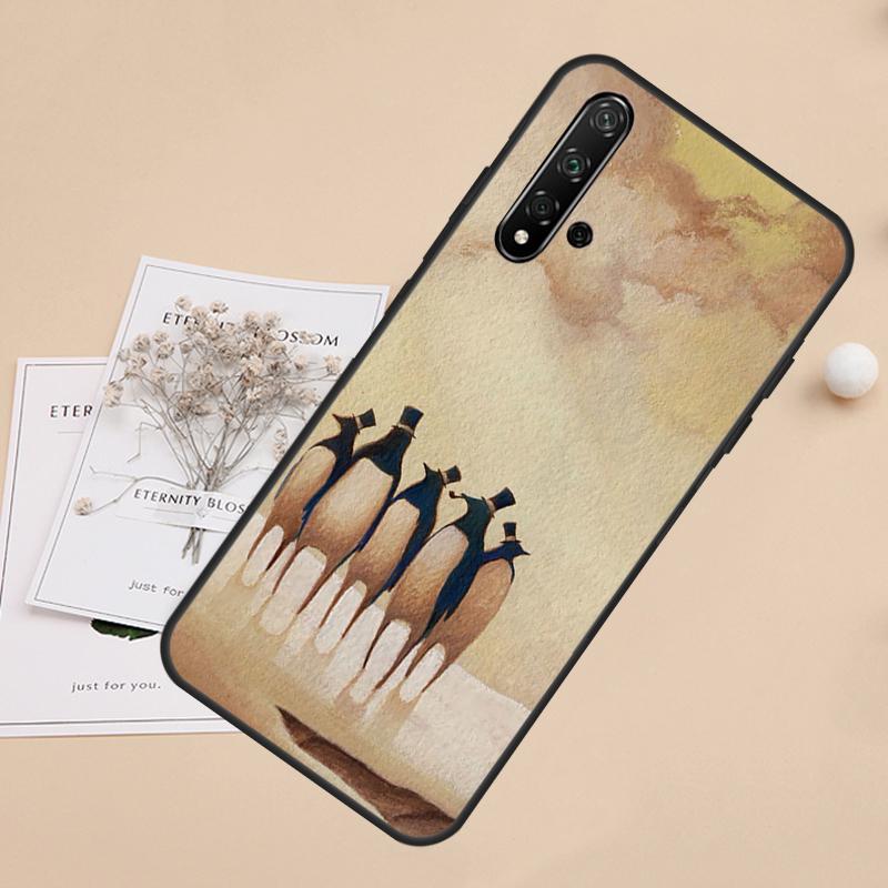 Cute Penguin For Huawei Nova 8i 7i 11i 12i 12s 9 10 SE Y60 Y61 Y70 Y72 Y73 Y90 Y91 P20 P40 P30 Lite Case