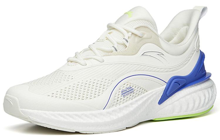 Men's Sneakers Anta Cushioning Anti-Slip Wear-Resistant Breathability Low-Top Running Shoes Men's White Green