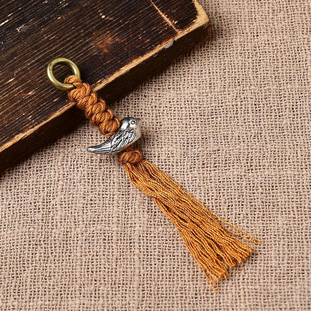 Original Tibetan-Style Silver Brass Drip Accessories for DIY: Handmade Woven Bag, Phone, or Car Hanging.