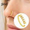 Adjustable Nose Clip Copper Material Pin Open Buckle Design Ring