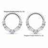 Fengtai F136 Titanium Naadloze Neusring met Vierkante Zirkonia G23 Piercing Sieraden.