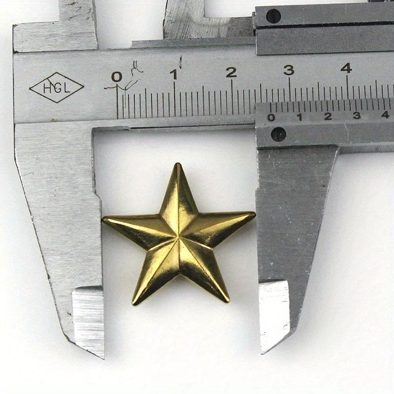 Brass Screwback Conchos Rivets Flower Star Decorative Buttons for Leather Craft Wallet Bag Saddle Belt Decor